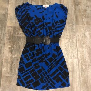 ✳️ BOGO. Blue and black dress with belt